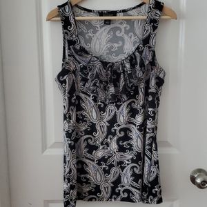White House Black Market Paisley Print Tank